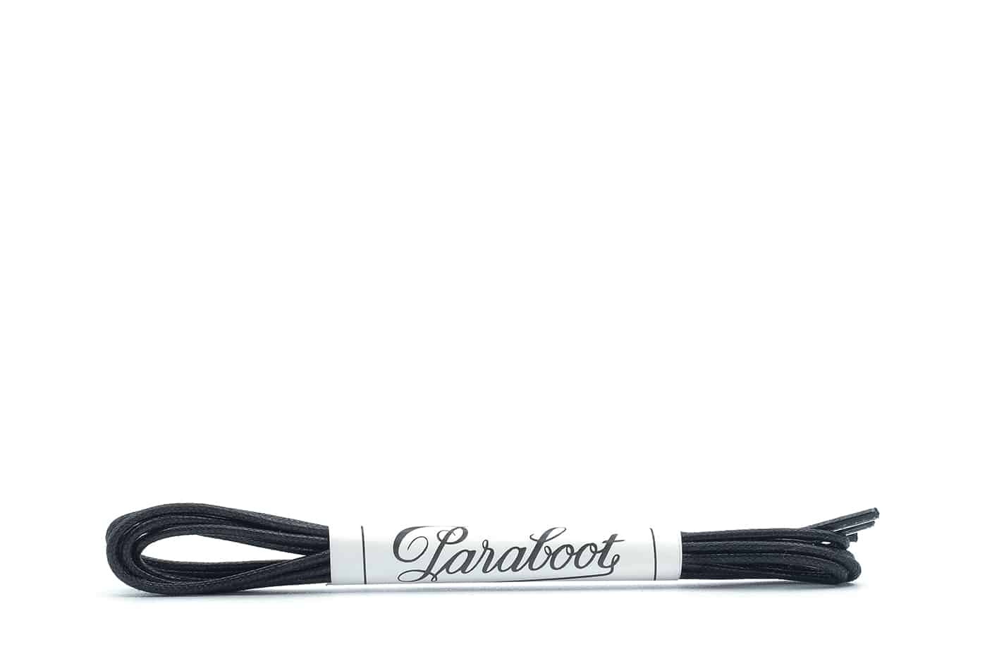 Lacets Fins Ronds Cires - Black