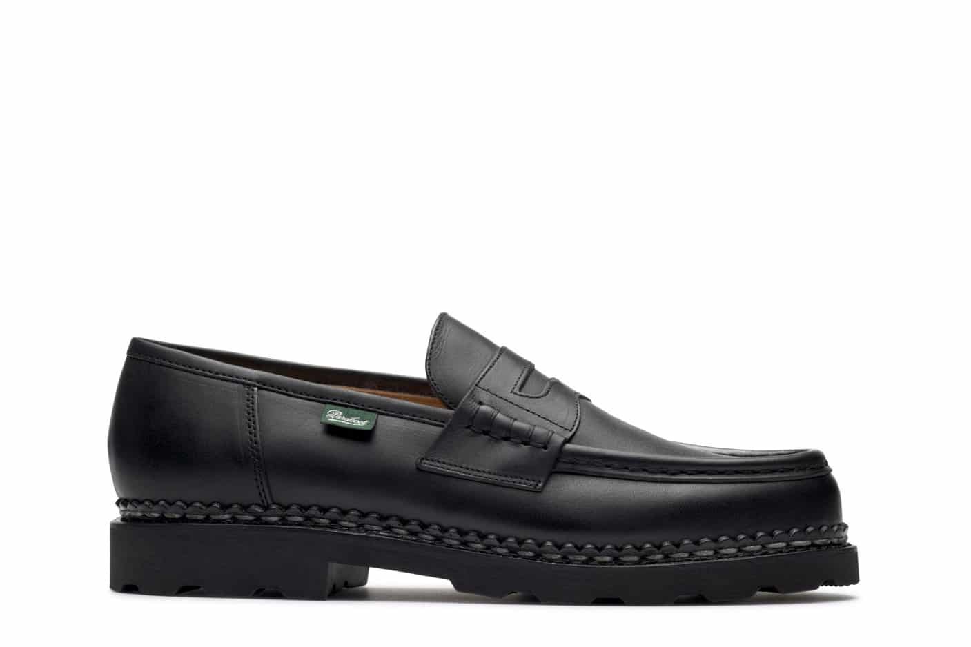 Reims - Black Silk - Rubber Sole
