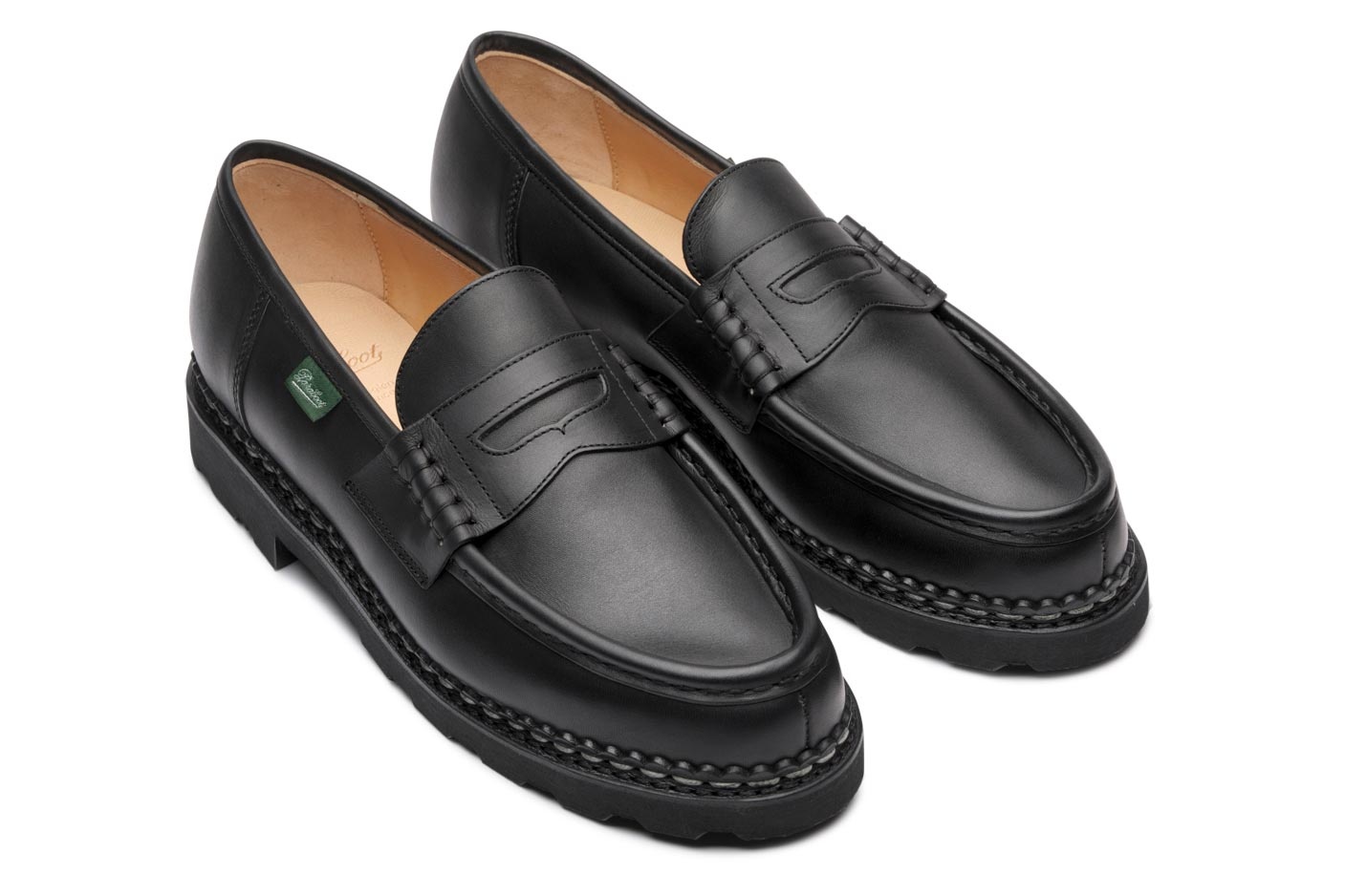 Reims - Black Silk - Rubber Sole