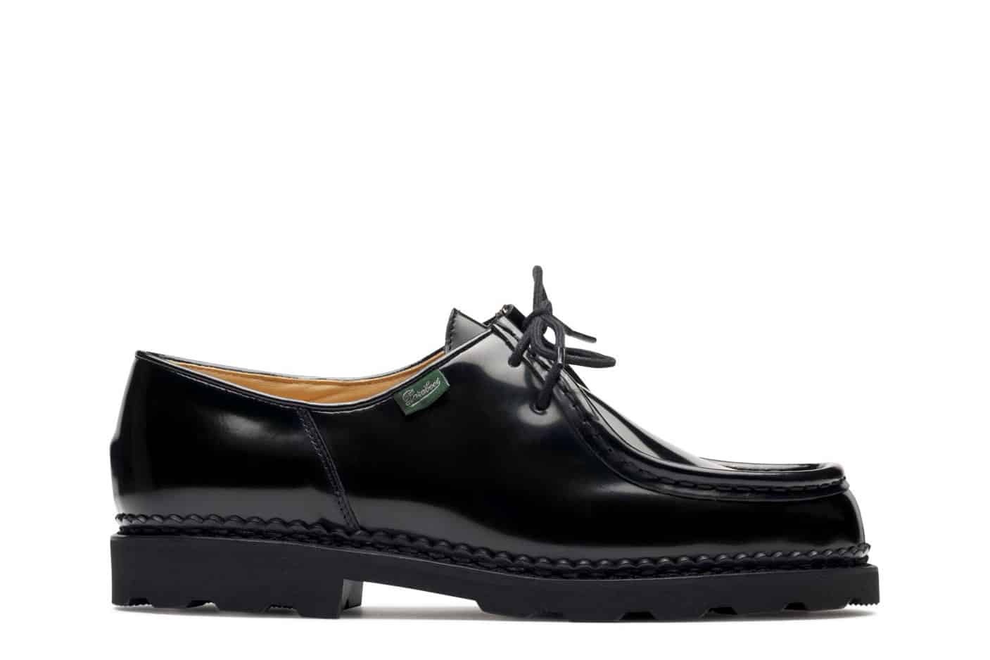 Michael - Gloss Black - Rubber Sole