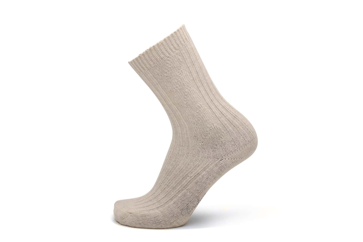 Chaussettes Merinos - Beige Twisted Merino Wool