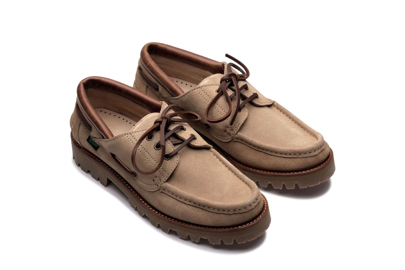 Briac - Beige Velvet - Rubber Sole
