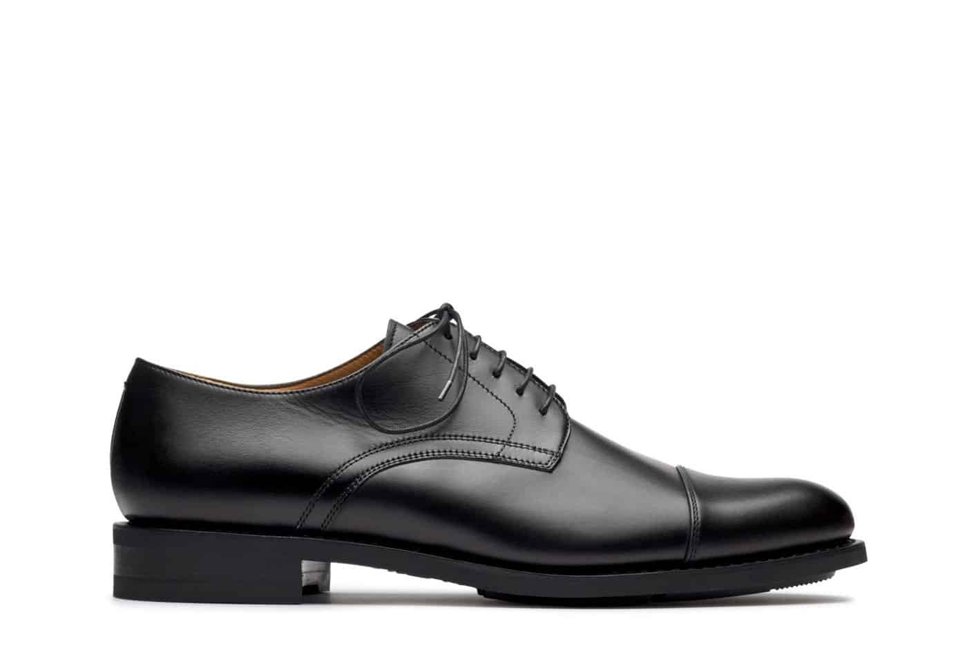 Schubert - Black Silk - Leather And Rubber Sole