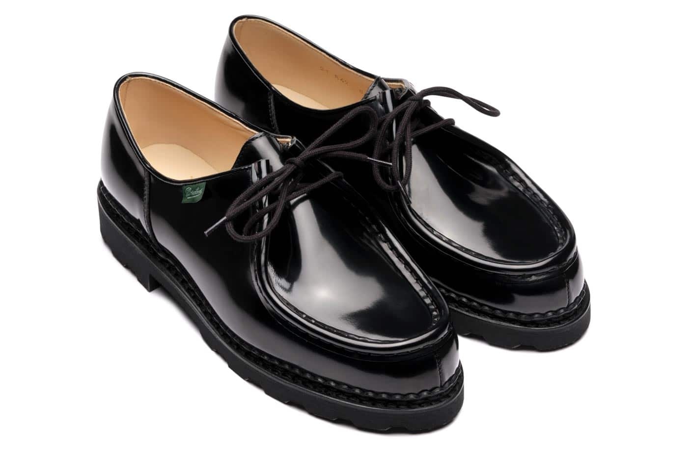 Michael - Gloss Black - Rubber Sole