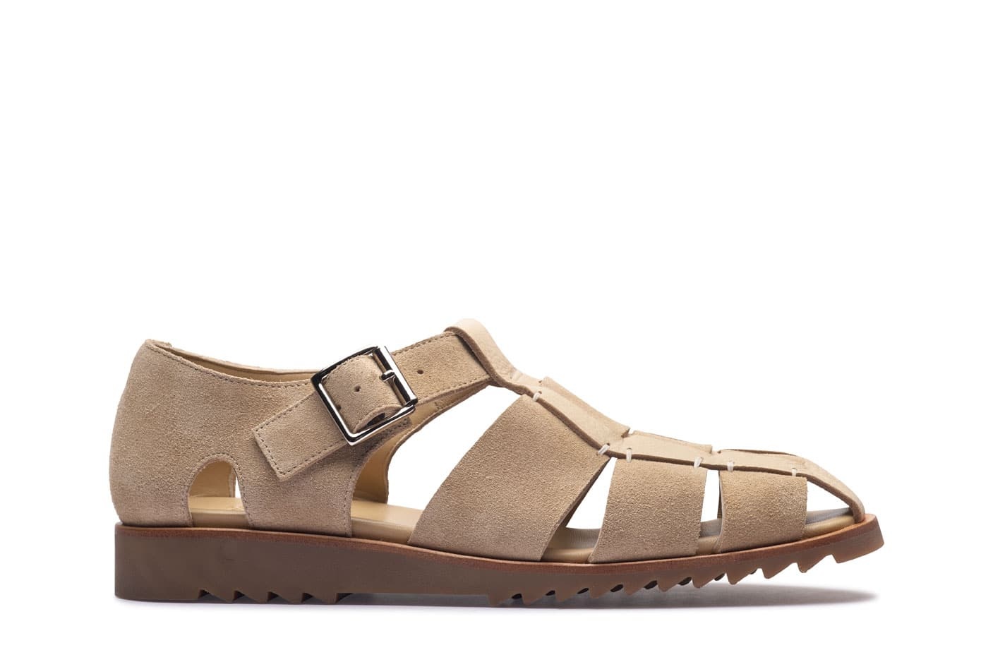 Pacific - Beige Velvet/Nubuck - Rubber Sole