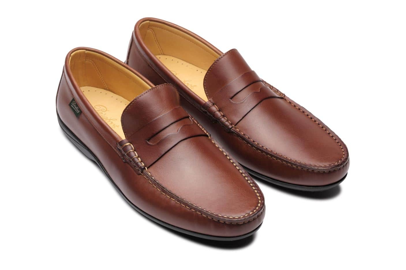 Cabrio - Lisse Gold - Rubber Sole