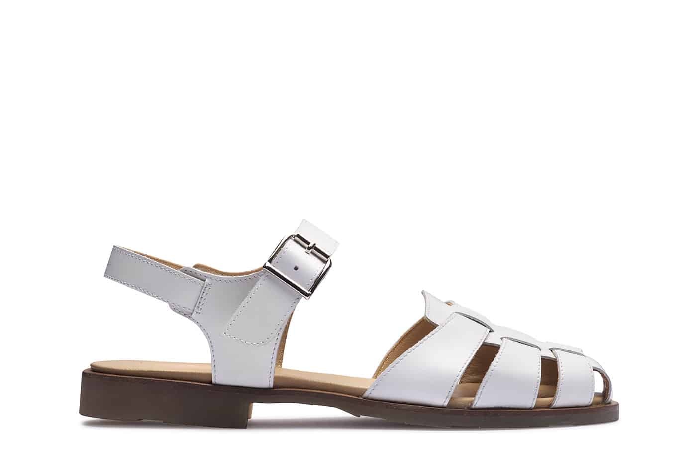 Bilbao - White Silk - Rubber Sole