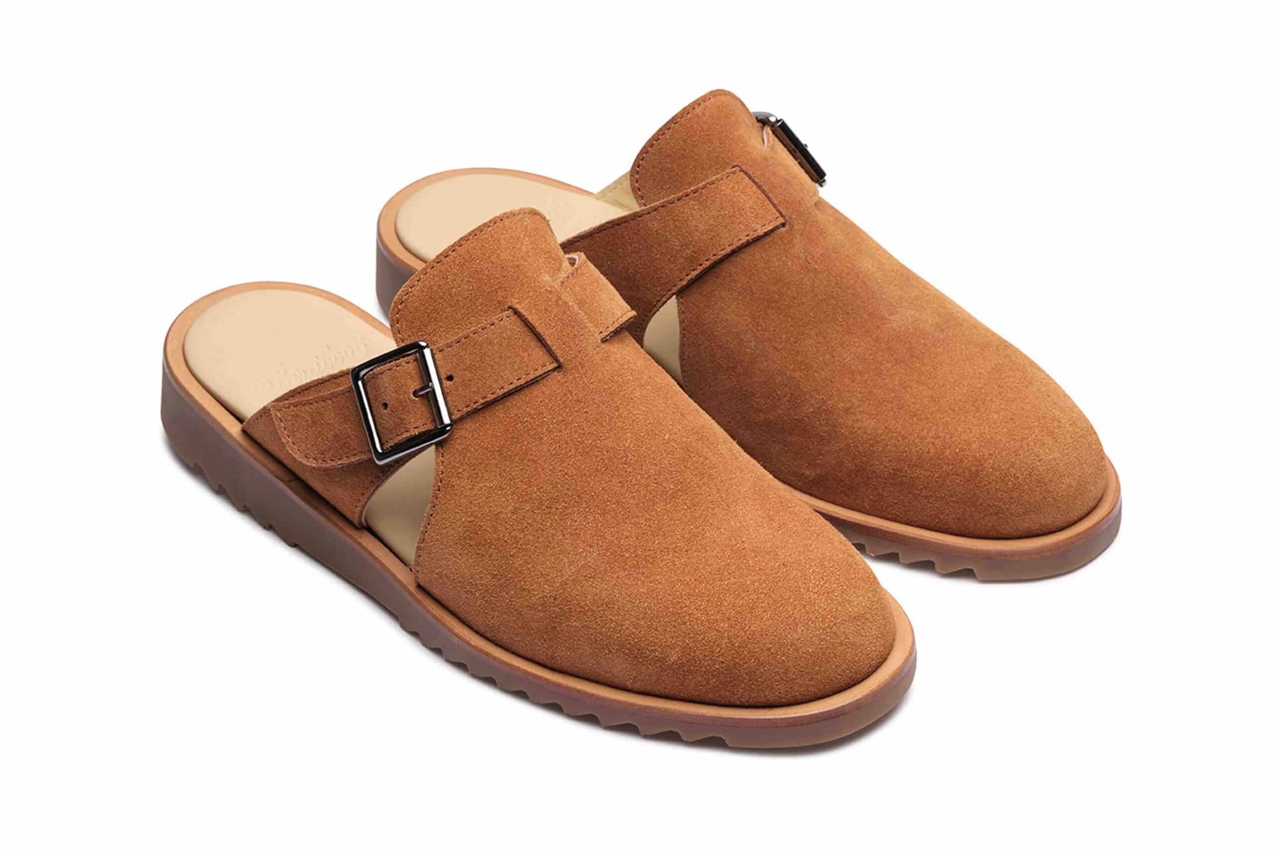 Athenes - Velours Cognac - Rubber Sole