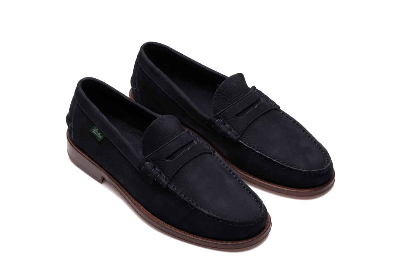Coraux - Taurillon Nubuck Navy - Leather Sole