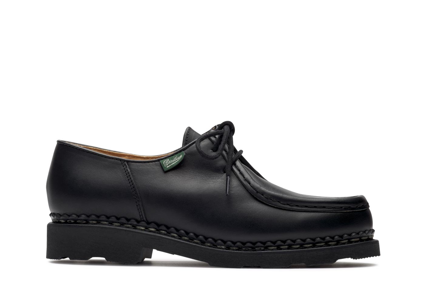 Michael - Black Silk - Rubber Sole